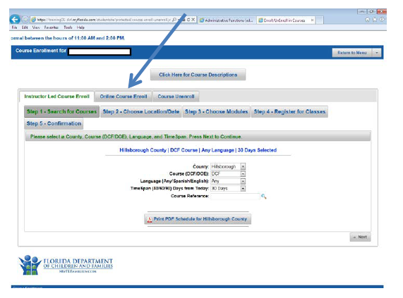 Online Course Enrollment